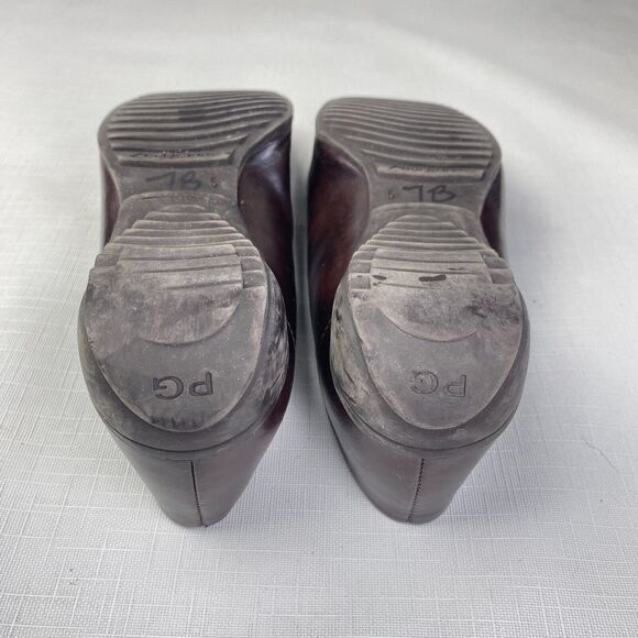 Paul Green Munchen Brown Leather Stitched LOAFERS! Square Toe Women's Sz 5 - Picture 10 of 13